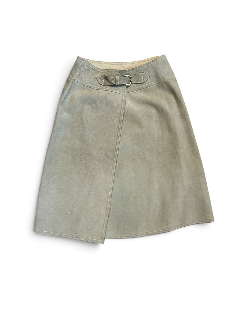 1970s BILL ATKINSON Leather Wrap Skirt, 25” - 27” waist Union Label